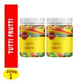 Red Cliff Colourful Tutti Frutti Cherries (Pack of 2) Ideal for Cakes & Cookies Decoration| 250gX2|