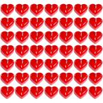 Shraddha Creation Heart Decorative Smokeless Rose Fragrance Floating Candle (Pack Of 50)