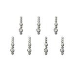 Comet Busters Beautiful Handcrafted Silver Long Bindis (BIN1908) Pack of 1
