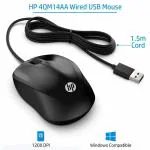 HP 1000 Wired Optical Mouse with 3 Buttons and 1000 DPI