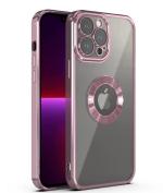 NSCC iPhone 13 Pro Back Case Cover CD Pattern Lens Camera Protection (Rose Gold)