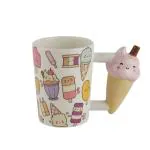 A Vintage Affair Ice-Cream Cone Handle Ceramic Mug 400ml