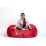 Inkcraft 4ft Velvet Bean Bag Cover Only-Red