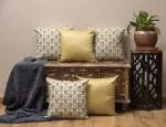 Earthy India Designer Handmade Cotton Fabric Cushion Cover 16 x 16 inch (Set of 5)