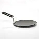 Zoraware Hard Anodized Aluminium Roti Tawa with Stainless Steel Rod Handle and Grip 10 inch