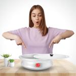 Mr.Cheff Pure Alumina Curry Chetty/ Meen Chatty/ Light Weight Pot With Lid Pot 36.5 cm diameter 7 L capacity with Lid (Aluminium)