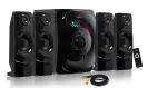 Tronica Black 90W BT444 4.1 Ch Bluetooth Home Theater System USB Aux TV 6 Inch Subwoofer And Remote
