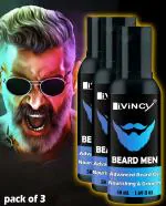 Livincy Rocky Style Beard Growth Hair Oil For Men 50 Ml Each (Pack Of 3)