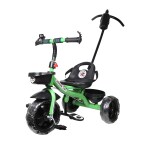 Mezire HDL-01 Tricycle For Kids With Parent Handel, Front & Back Basket, Tricycle For Kids Above Age 1+ Years (Green)