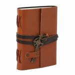 ALCRAFT The Vintage Journal Premium Leather Diary With Metal Key Closure And 100% Recycled Handmade Paper7*5