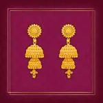 Traditional Gold Platted Wedding Jumkhi Earrings Collection ERG2064