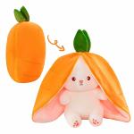 Glance Adorable Bunny Orange Rabbit Plushie Pet (Orange) - Height 30 cm