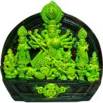 ESVAR STONECARFT Goddess Durga JI/Durga Devi/MAA Durga MURTI Terracotta Wall Hanging Home Decorative Showpiece - 19 cm (Terracotta, Multicolor)