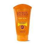 Lotus Herbals Safe Sun Ultra Sunblock | SPF 100+ | PA+++ | Anti-Ageing | Preservative Free | 50g