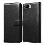 Casotec Premium Leather Kickstand Wallet Flip Case Cover with Magnetic Closure for Panasonic Eluga Ray 500 - Black