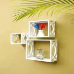 webshoppee Webshoppee Wooden Wall Shelf (Number of Shelves - 3, White) Wooden Wall Shelf (Number of Shelves - 3, White)