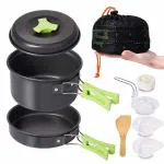 GCA GRAND CANYON ADVENTURE- STAY WILD 8 Pieces Camping Cooking Set for Outdoor Use