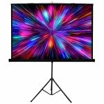 Multy Byte Tripod Type Projector Screen, 8 Feet x 10 Feet, Locking Mechanism Full HD 1080P, 3D and 4K Ready, High Gain Fabric, Matte Finish, Universal Compatibility.