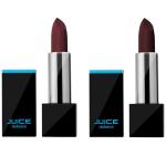 JUICE | MYSTERIOUS RED M-26 & ROSE WOOD M-45 | WATERPROOF & LONG STAY LIPSTICK (RICHSTICK) | PACK OF 2
