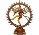Idol Collections Red Brass Nataraja Statue In Red Finish, Large
