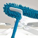XIBLA Foldable Microfiber Fan Cleaning Duster Steel Body Flexible Fan mop for Quick and Easy Cleaning of Home, Kitchen, Office Fan, Car, Ceiling, and Fan Dusting with Long Rod (Blue)