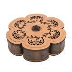Wooden flower design dry fruit box best for gift