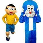 Global Halloween Mascot Nobita and Doremon Costume for Prank and Funny Movement | Costume | Prank Dress | Funny Dress | Multicolor