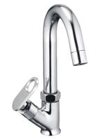 ENNIUS Bathroom Fittings, Swan Neck / Sink Cock (Full Brass) with Rotating Brass Spout (Chrome Finish) (Pack of 1)