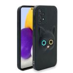 Sonty Samsung Galaxy M32 5G Black Faux Leather Anti Fingerprint Mobile Back Cover