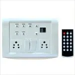 Artistic Device of letters C and L Remote Controlled Switcher for 4 lights and 1 Fan White