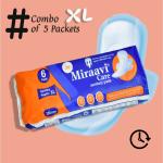 MIRAAVI Period Care XL Soft 30 Sanitary Pads 280mm with Double Flaps enriched - 5 Pack (30 Pads)