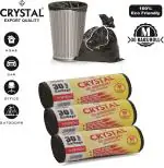 Crystal Biodegradable Garbage Bag On Roll 19 x 21 Black - Medium, 30 Pcs x Pack of 3 , 90 Bags