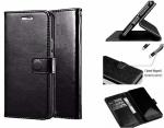 COVERBLACK Artificial Leather::Rubber Flip Cover Compatible model for Gionee X-1 - Black