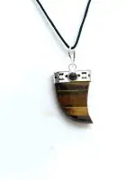 Astroghar Tiger Nail Shaped Crystal Pendant