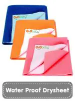 OYO BABY Quick Dry Waterproof Baby Bed Protector Pack of 3 Dry Sheet (Large 140 x 100 cm) Salmon Rose, Royal Blue & Peach