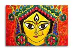 Tamatina Multicolor Religious Art Maa Durga God Unframed Canvas Painting - 9X13 Inch