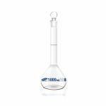 Omsons Glassware| Volumetric Flask | Class B | Capacity 1000ml | Neck Size 24/29 | Made from Borosilicate 3.3 | Low Exp. | Pack of 2