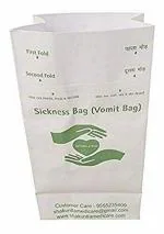 Shakuntla Absorbent Vomiting Bags Absorbent Sickness Bag Its Converted Liquid into Gel (Absorbent Capacity - 600-750ml) (Pack of 5)