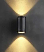 OTS LIGHTS 10 Watts(2*5W) Up-Down Outdoor Cylinder LED Rose Gold Waterproof Exterior Wall Lamp 2 X 5Watts (Warm White)