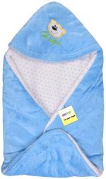 Kwitchy Printed Single Hooded Baby Blanket for Mild Winter 