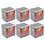 ZOVIRA XL Saree Cover/sari organizer with handles and transparent front (Grey) Pack of 6