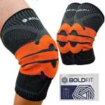 Boldfit Knee Support Cap Brace with Extra Silicone Padding For Sports, Pain Relief, Knee Compression Support, Exercise, Running, Cycling, Knee Cap Guard Brace Knee Support For Men And Women