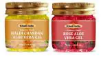 Premium Khadi Combo - Haldi Chandan Aloevera Gel Rose Aloevera Gel For Face & Hair - Set Of 2
