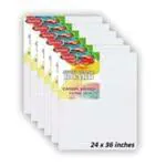 Qatalitic Set Of 6 Pc. 24 X 36 Inch Canvas Board, 100% Cotton, Acid Free, Blank White Mini Canvases For Oil, Acrylic &Amp; Watercolour Paint White Can