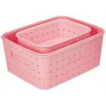 Multicolor Plastic Storage Basket