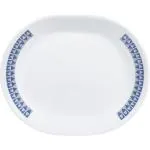 CORELLE Livingware Wheeler Diamond 31 cm Oval Serving Platter Pack of 1 Tray (Microwave Safe)