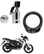 QiisX Heavy Duty Disc Brake Lock Anti Theft Security Lock with Helmet Lock Premium Black Heavy Number Lock for Yamaha SZ-S
