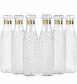 Jay Gatrad Seller Crystal Clear Water Bottle for Fridge, for Home Office Gym 1000ml Pack of 6