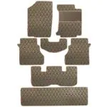 Elegant PVC Car Floor Mat for (Toyota Fortuner, Racer Beige And Black)