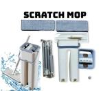 DG PRIME COLLECTION Mop with Bucket Hands-Free Microfiber Flat Spin Mop System Flexible Head Mop with 2 Microfiber Pads, Stainless Steel Handle